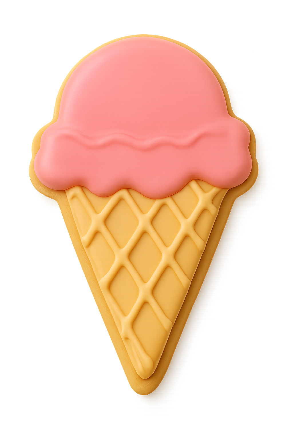 Ice Cream Cone Cookie Cutter 4 in B1558