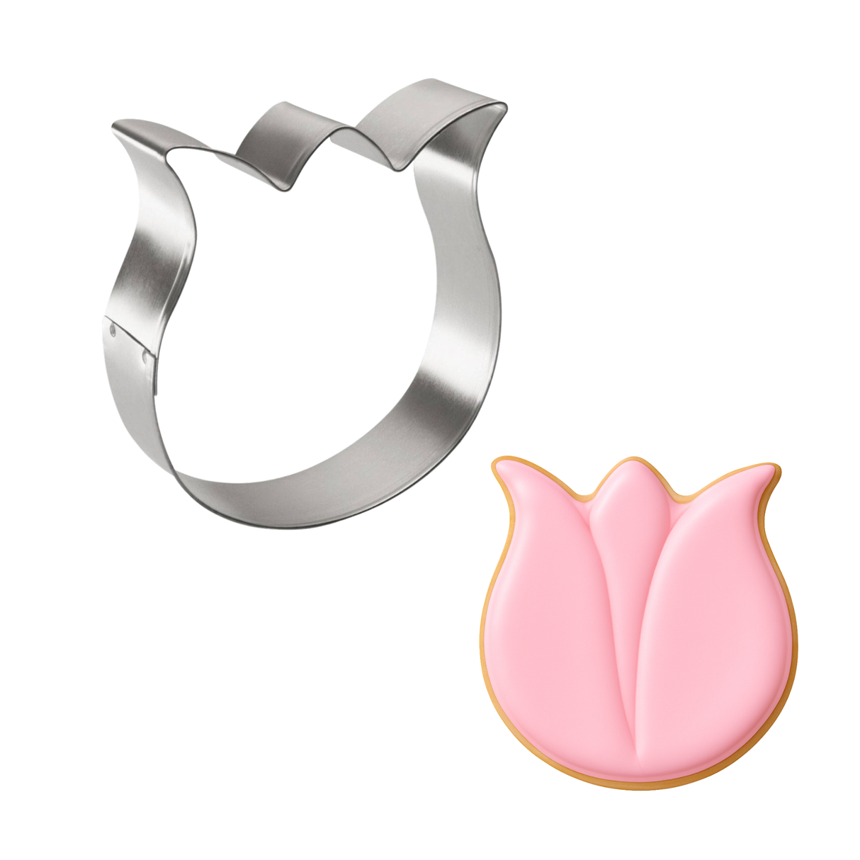 Rose Tulip Flower Cookie Cutter 3.25 in B1560