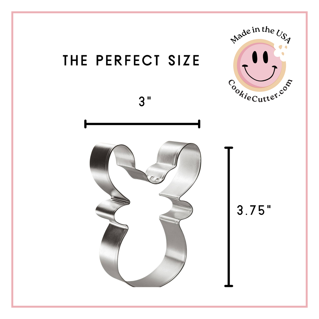 Reindeer Face Cookie Cutter 3.75 in B1582