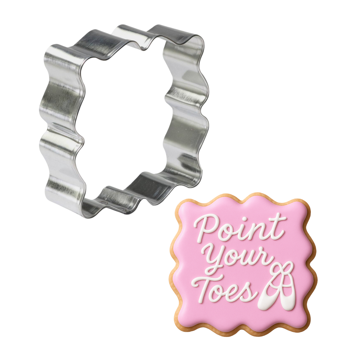 Fancy Square Plaque Cookie Cutter 3.75 in B1603