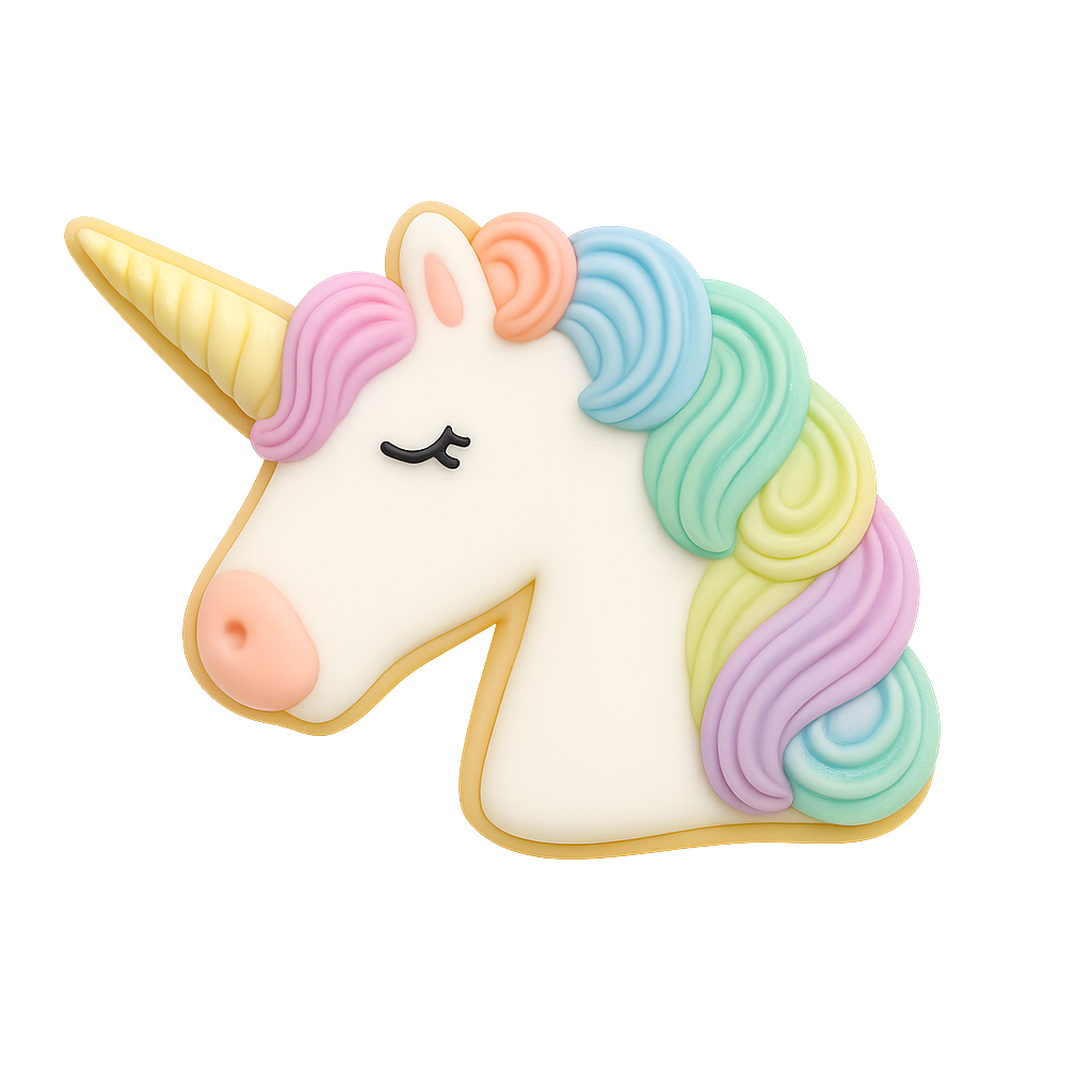 Unicorn Head With Mane Cookie Cutter 5 in B1683