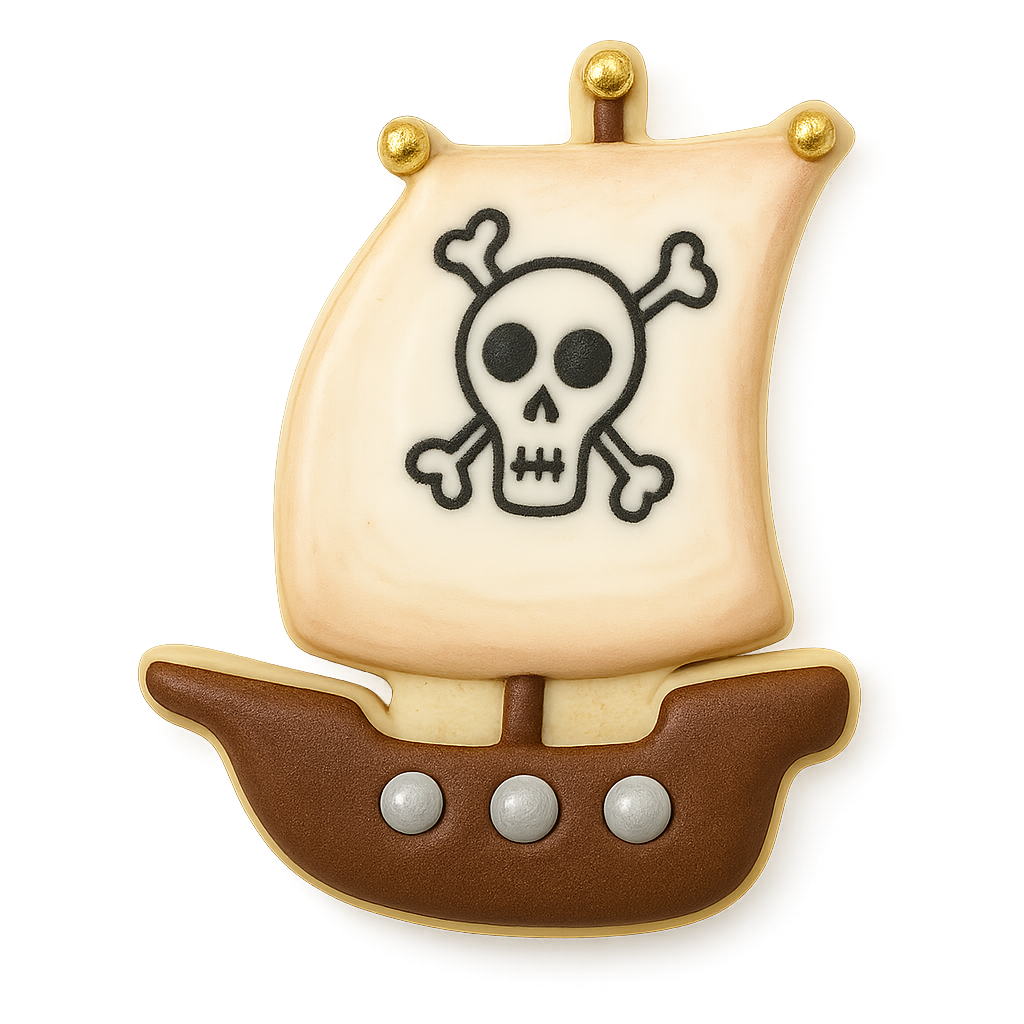 Pirate Ship Cookie Cutter 4.75 in B1704F