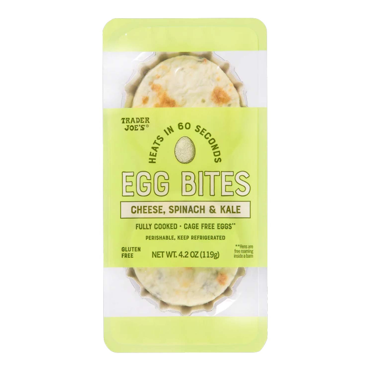 Trader Joe’s Egg Bites Cheese, Spinach & Kale 4.2 Oz