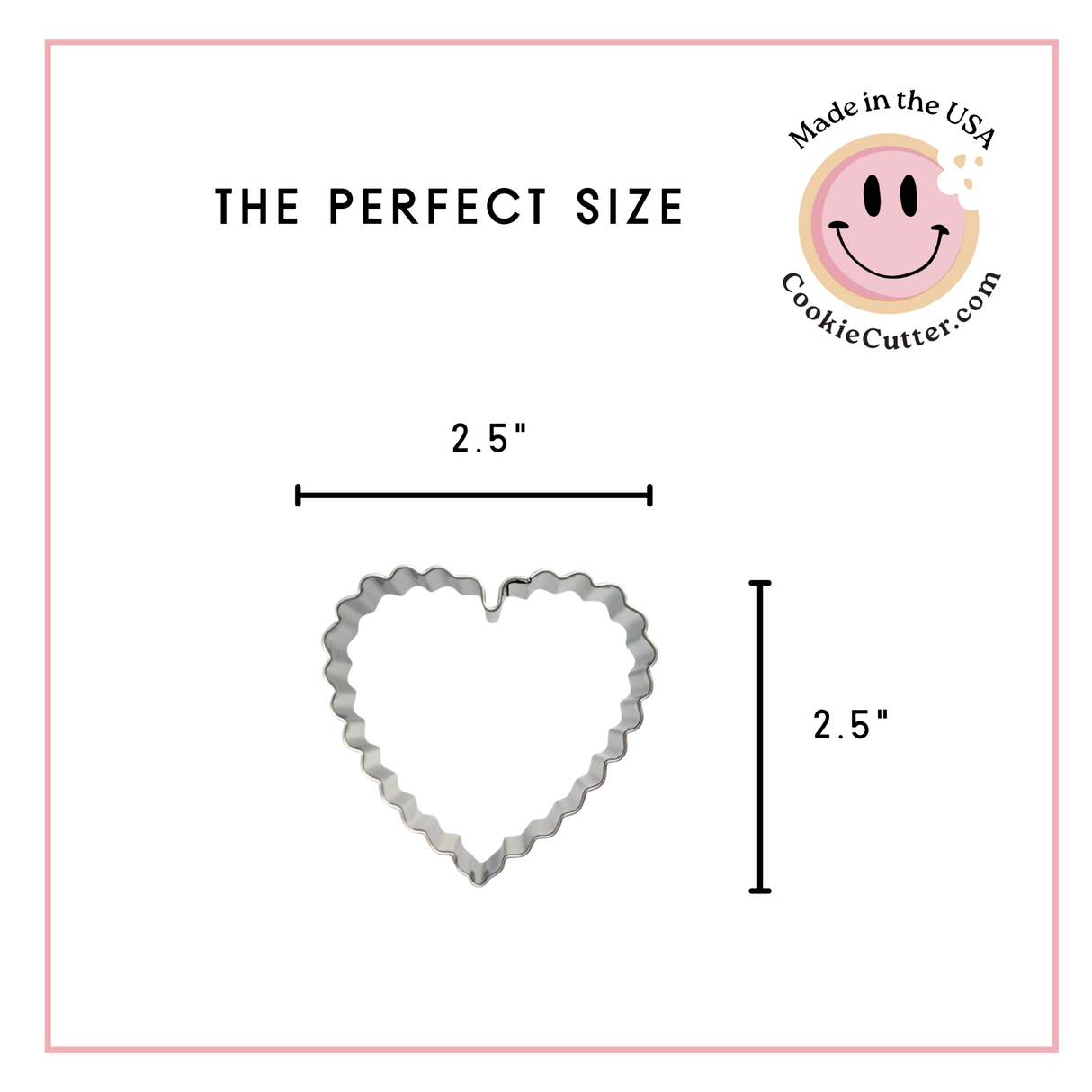 Heart Scalloped Cookie Cutter 2.5 In. B2043