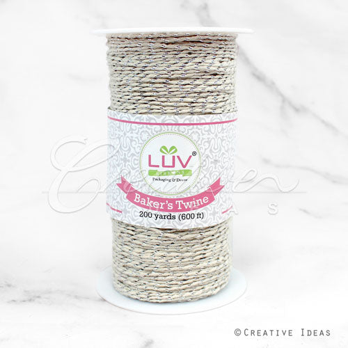 Baker's Twine W/Metallic Trim-200 Yds (Silver)