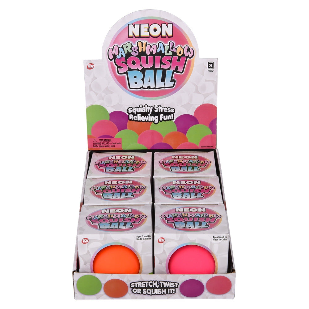 Neon Squishy Ball (6 Pc Display)