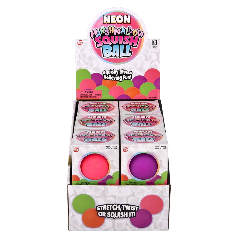 Neon Squishy Ball (12 Pc Display)