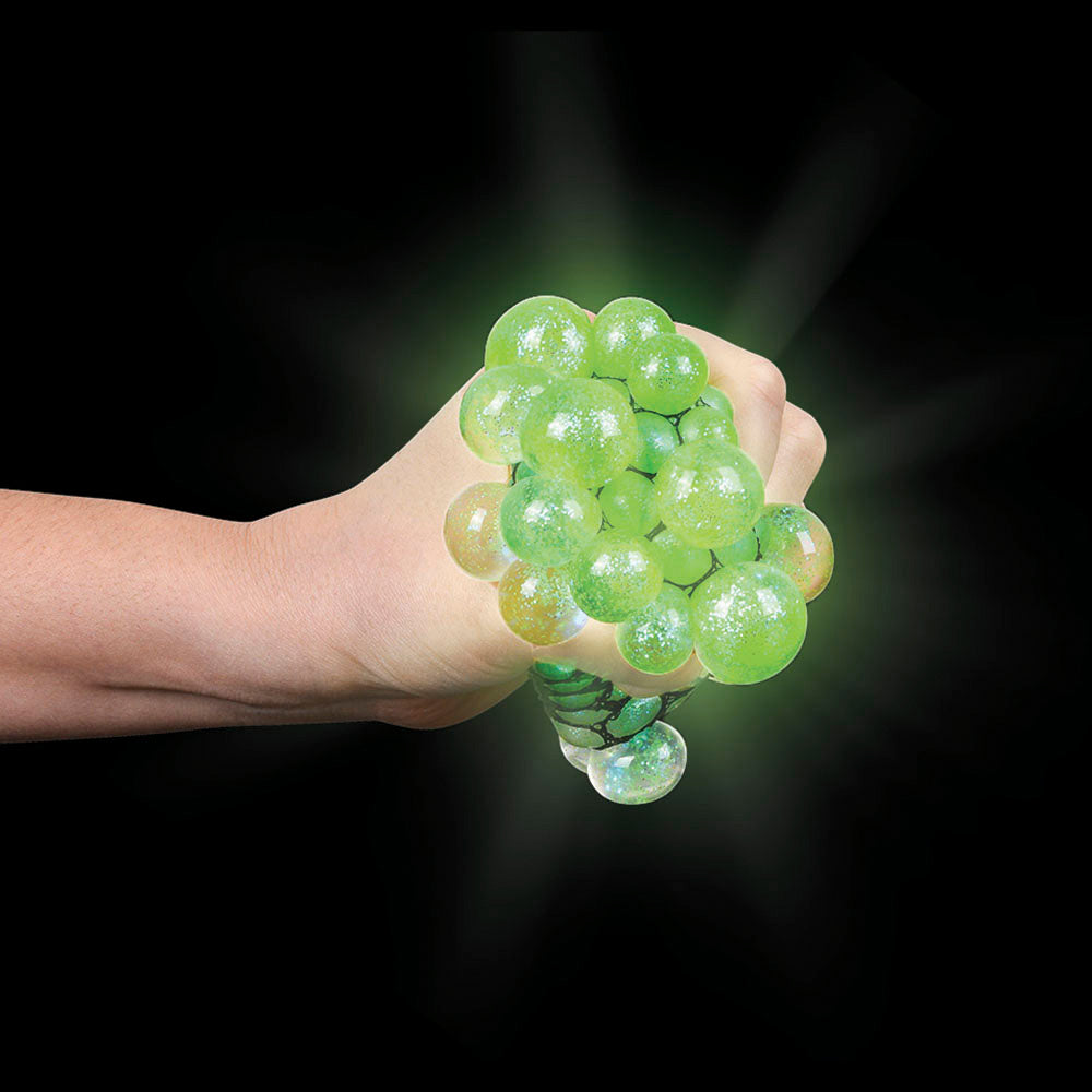 Light-Up Mesh Squeeze Glitter Ball (1 DZ)