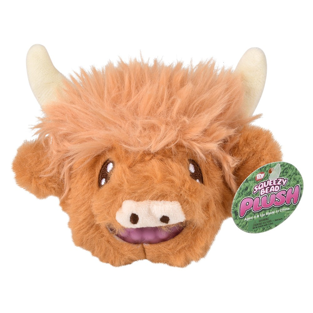 Highland Cow Squeezy Bead Plush Ball (1 DSP)