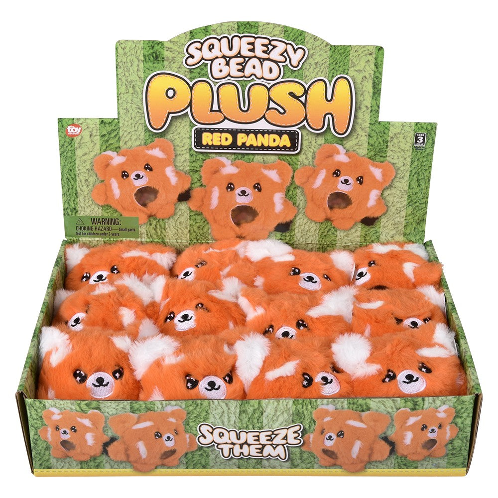 Red Panda Squeezy Bead Plush (12 PC Display)