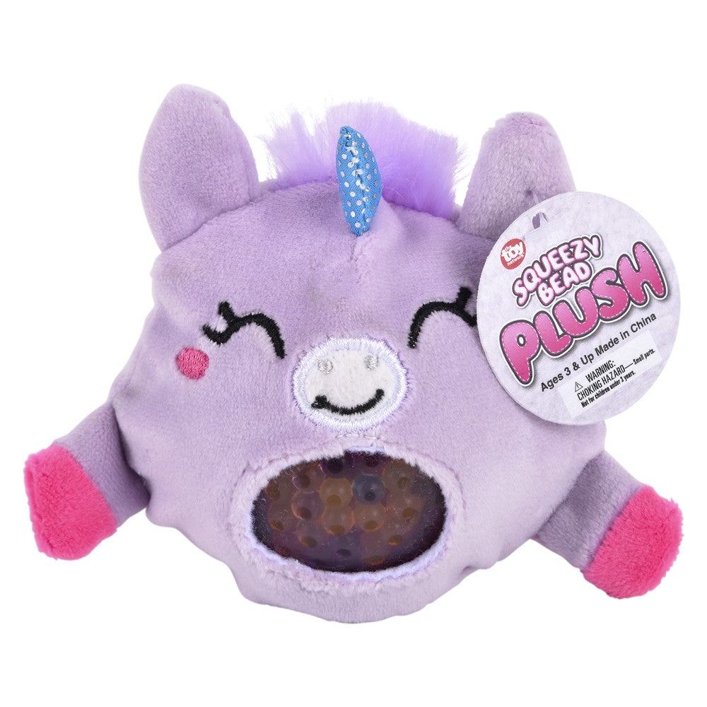 Unicorn Squeezy Bead Plush Ball (12 Pc Display)
