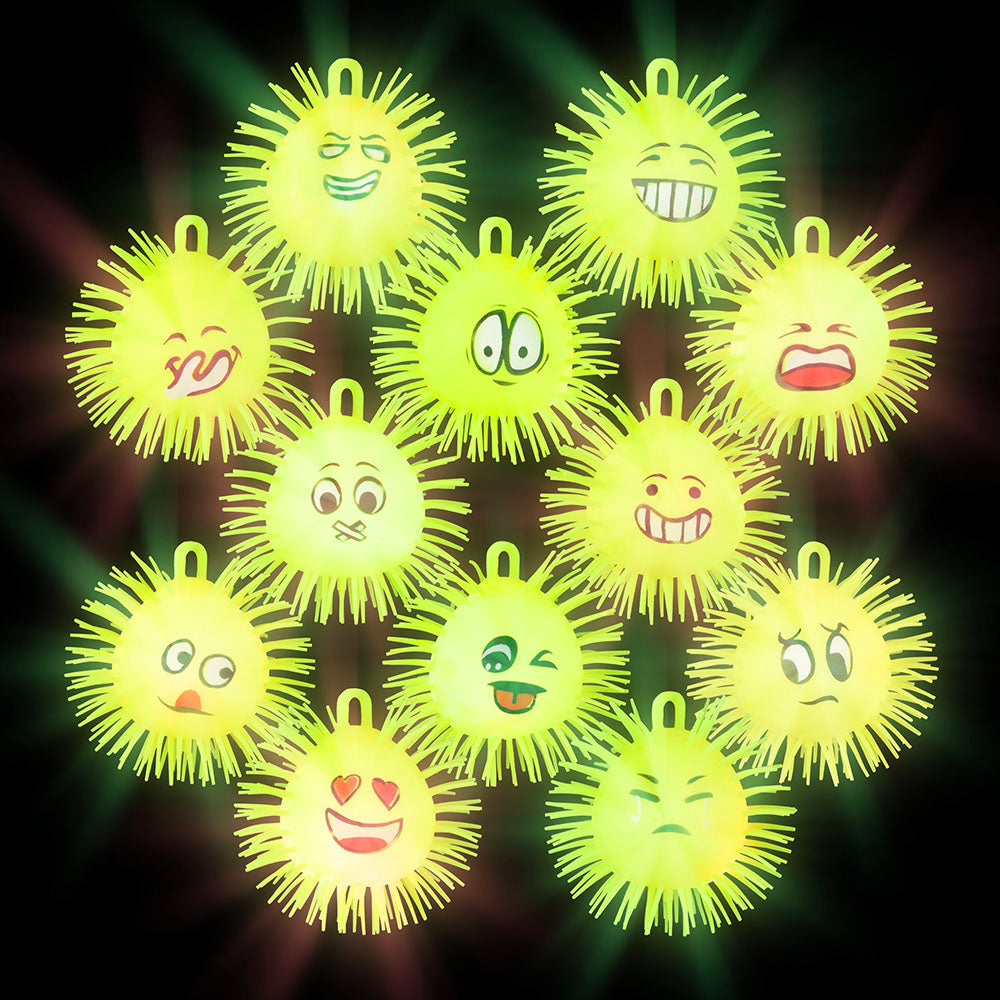Light-Up Emoticon Puffer Ball (1 DZ)