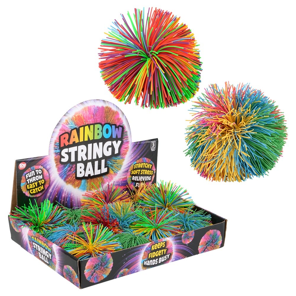 Rainbow Stringy Ball (12 Pc Display)