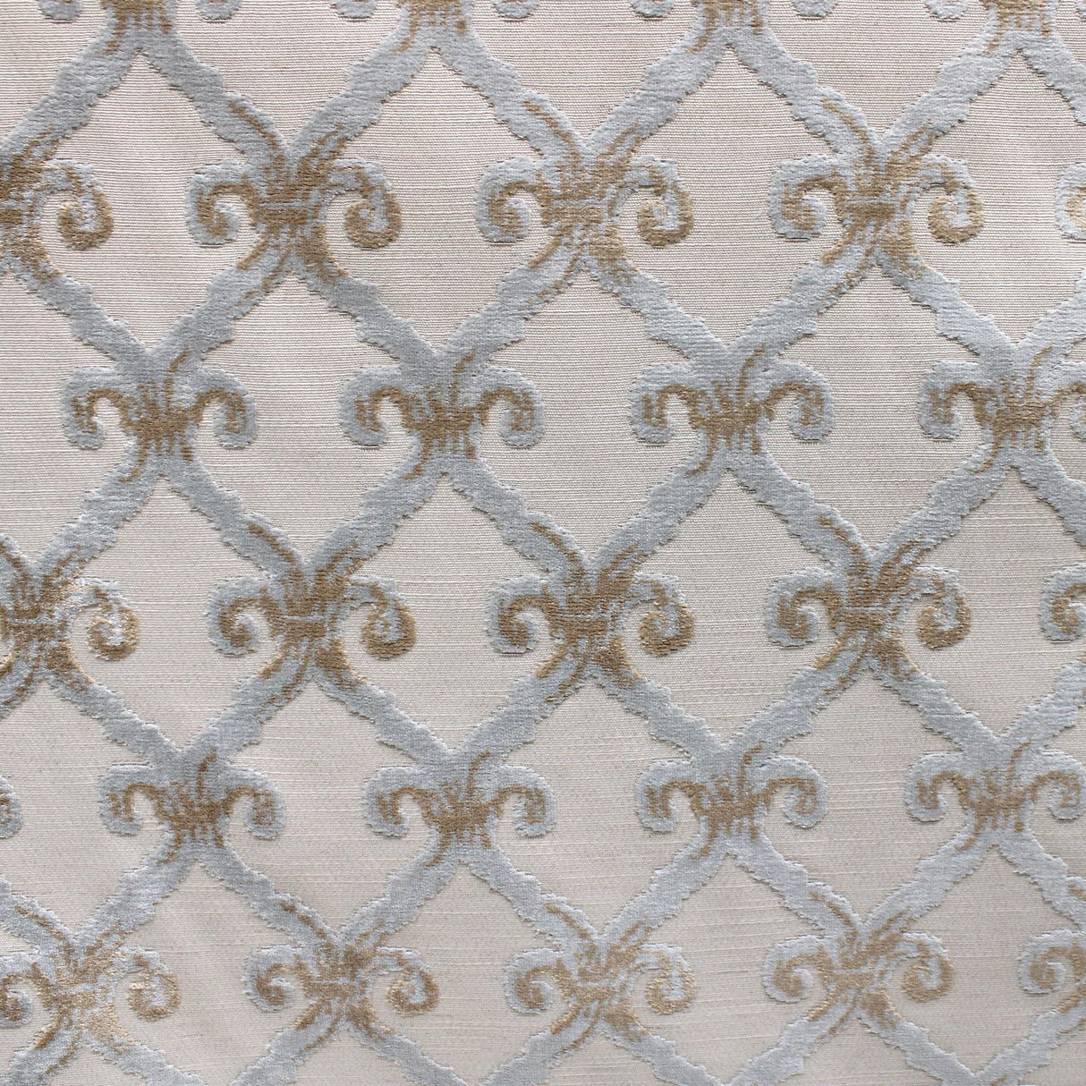 Barlet Traditional Cut Velvet Fabric - Linen Look, 56" Width (1 Yard)