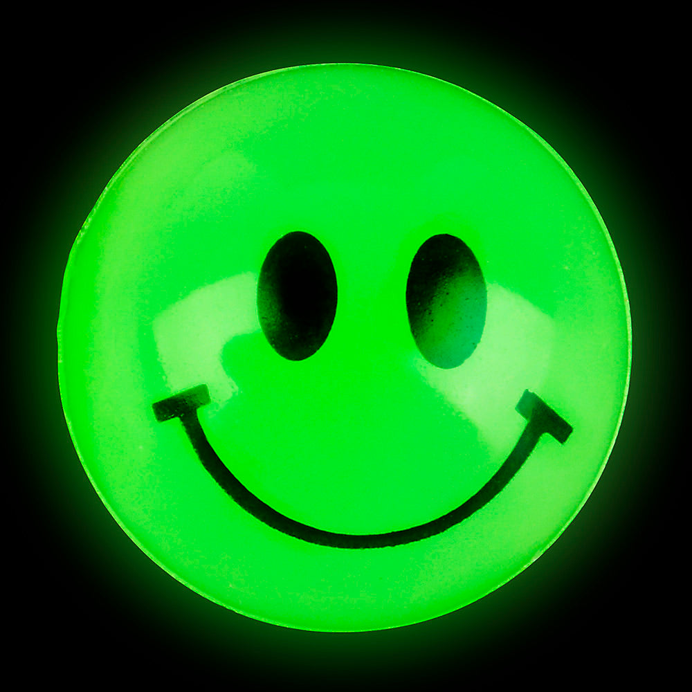 Glow In Dark Smile Face Ball (144 Pc Poly Bag)