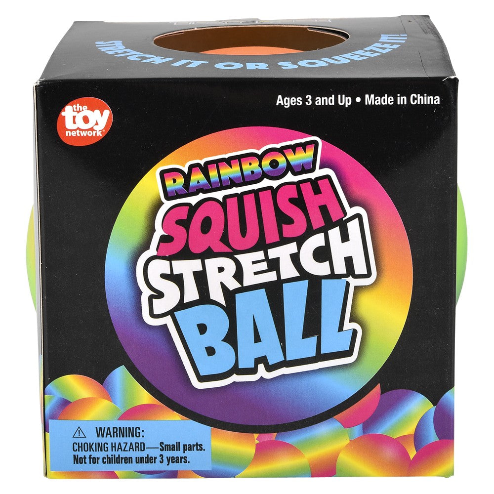 Rainbow Yummy Ball Squish & Stretch 4" (1 DZ)