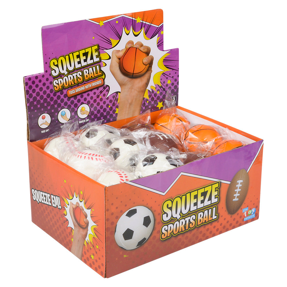 Sports Stress Balls (24 Pack Display)