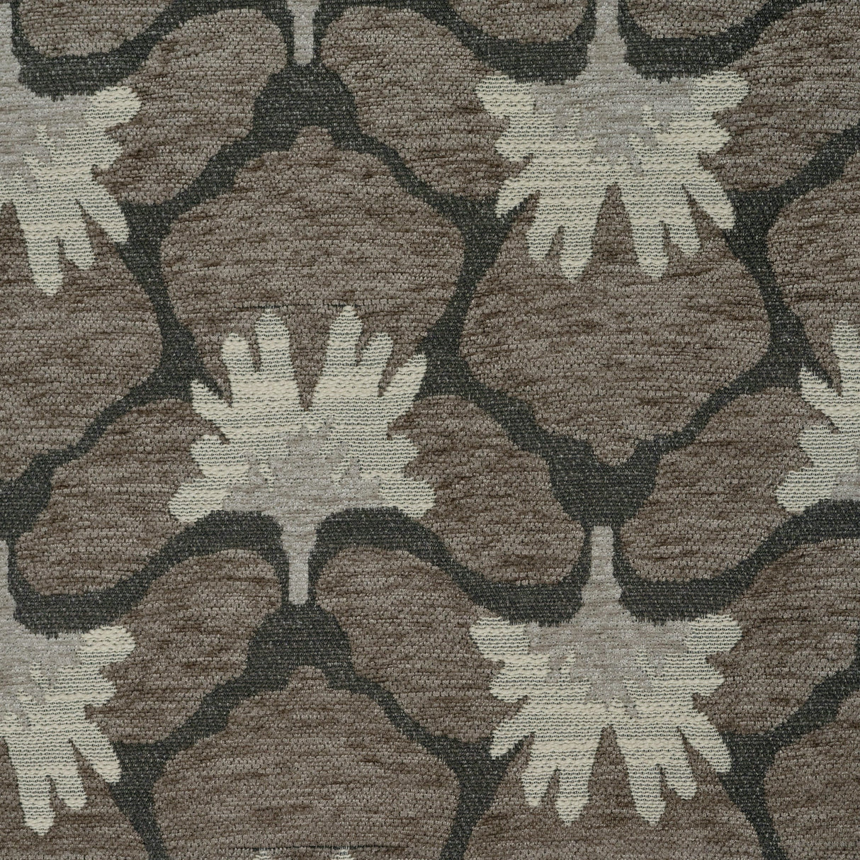 Chenille Upholstery Fabric Battery Floral Pattern