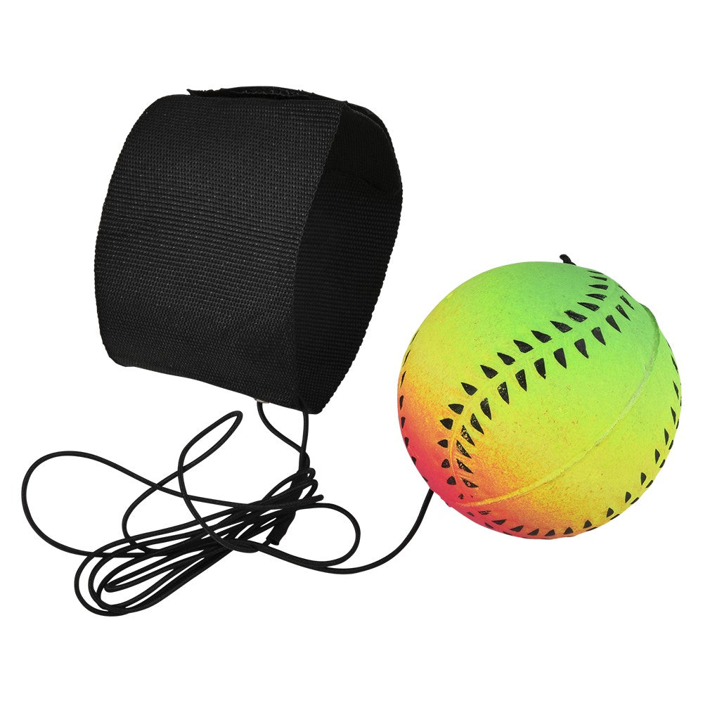 Rainbow Sports Wrist Band Return Ball (12 Pc Display)