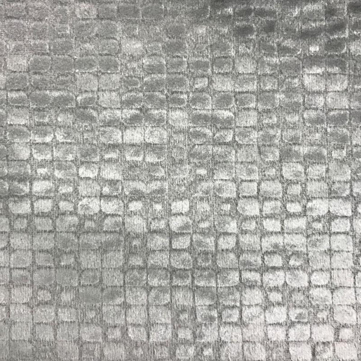 Baxter Embossed Velvet Fabric - Brick-Like Pattern, 57" Width (1 Yard)
