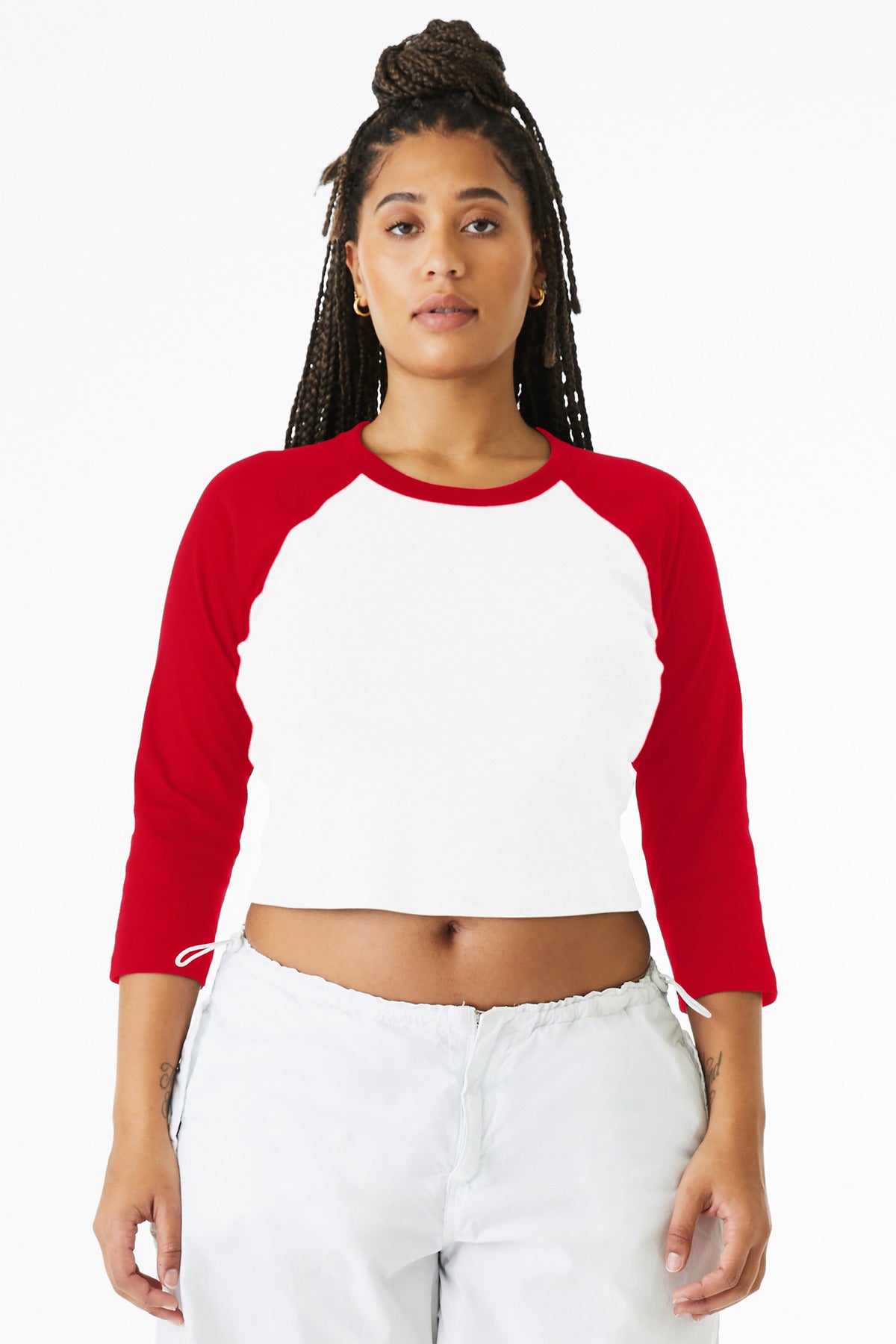 BELLA+CANVAS® Women's Micro Rib 3/4 Raglan Baby Tee