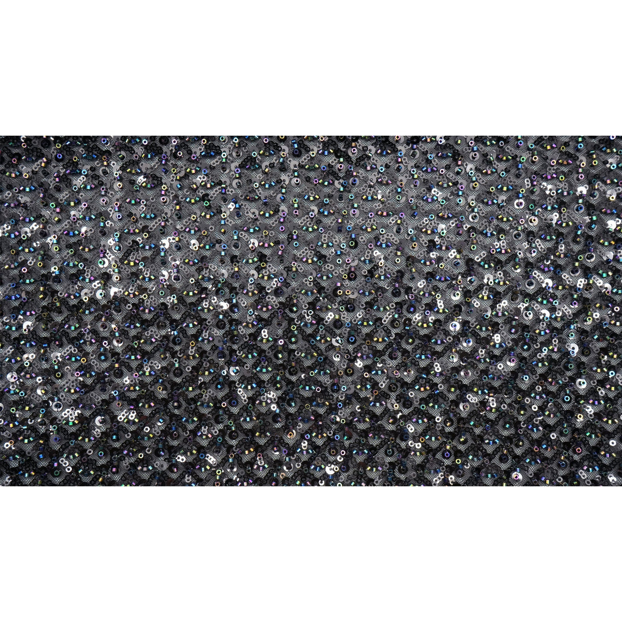 Beaded Sequin Stretch Mesh Fabric