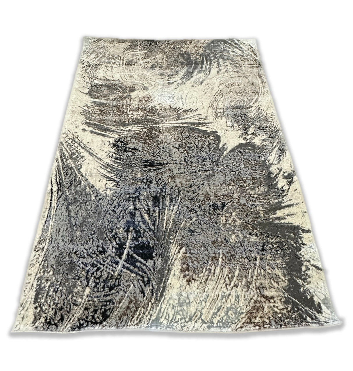BIV 606 Polyester Viscose Blend Fabric - Color-Changing Flat Weave, Area Rug, 5' 2" X 7' 5" (1 Unit)