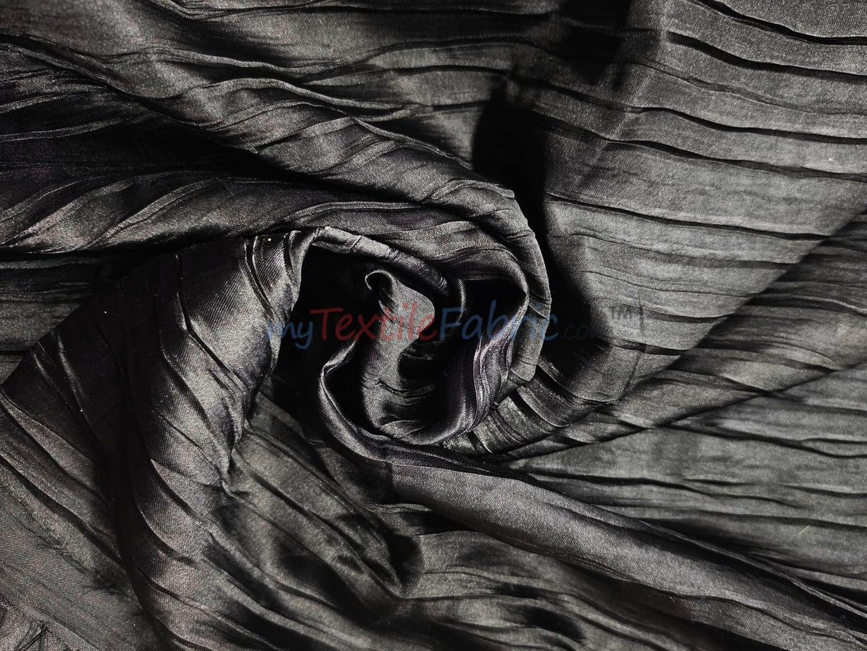 Italian Crush Satin Polyester Fabric - Solid Multiple Colors, 108" Width (1 Yard)