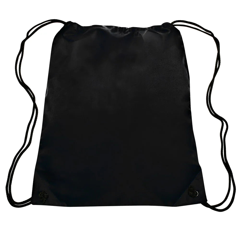 Drawstring Bag - Black Fabric - Black, 14" X 17" (1 Piece)