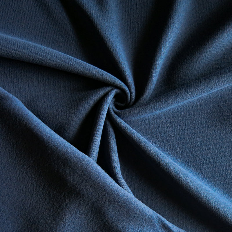 Polartec Navy Lightweight Sweaterknit Velour Fabric