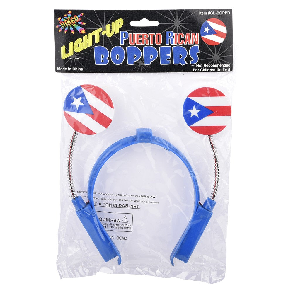 Light-Up Puerto Rican Flag Boppers (1 DZ)