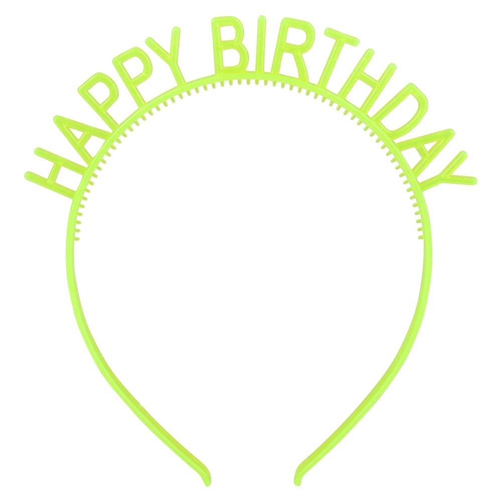 Glow In The Dark Happy Birthday Headband (1 DZ)