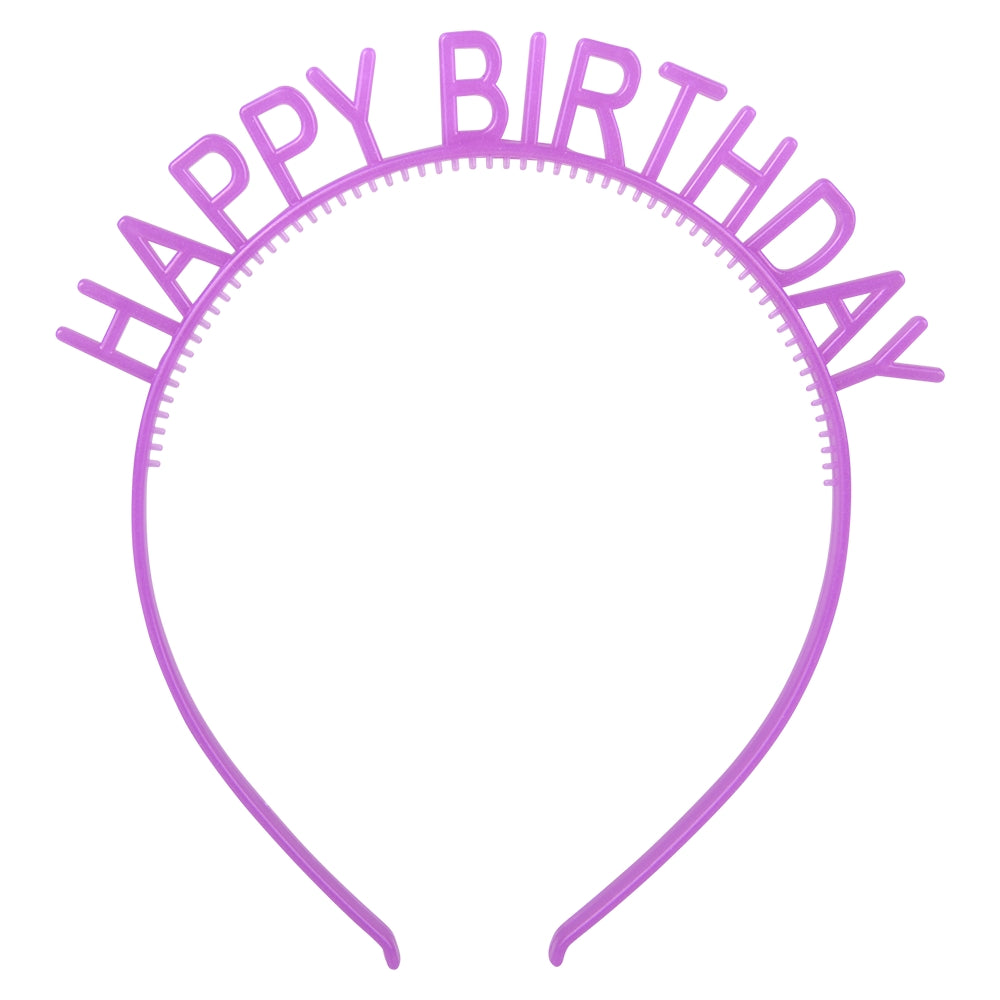 Glow In The Dark Happy Birthday Headband (1 DZ)