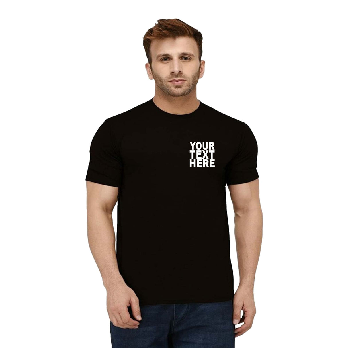 Pack: 12 Fast Printed Tees – Design Your Own Shirt with Image, Logo, or Text on Both Side (Black)