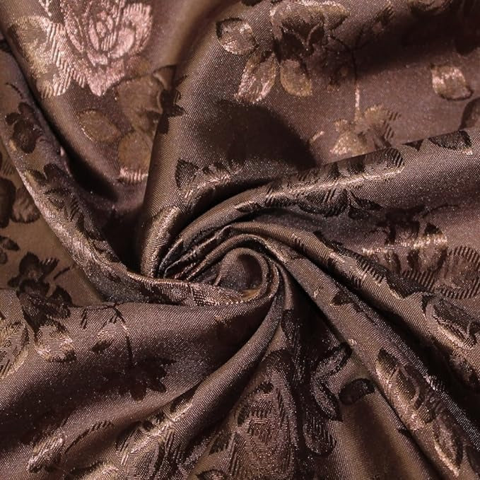 Floral Jacquard Satin Fabric - Floral Woven Brocade, 60" Width
