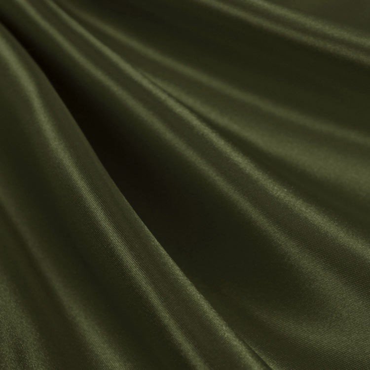 Olive Green Bridal Satin Fabric,