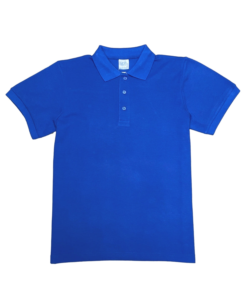 Boys Uniform Polo Shirt Cotton Polyester Fabric - Gold, Pique, Ribbed Collar And Sleeve, Sizes 5-18 (1 Piece)