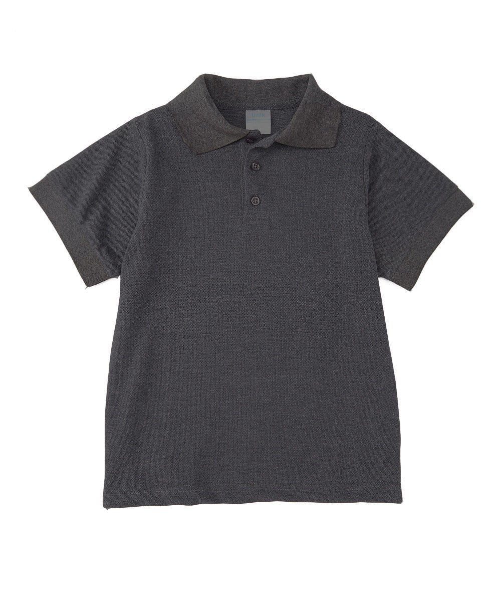 Boys Uniform Polo Shirt Cotton Pique Fabric - Black, White, Red, Burgundy, Skyblue, Navy, Dark Grey, Hunter Green, Solid, School Uniform, 5-18 (1 Piece)