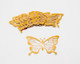 3 1/4" Gold Metallic 3D Rose Wing Butterfly Wall Cake Flower Arrangement Decor - Pack of 72
