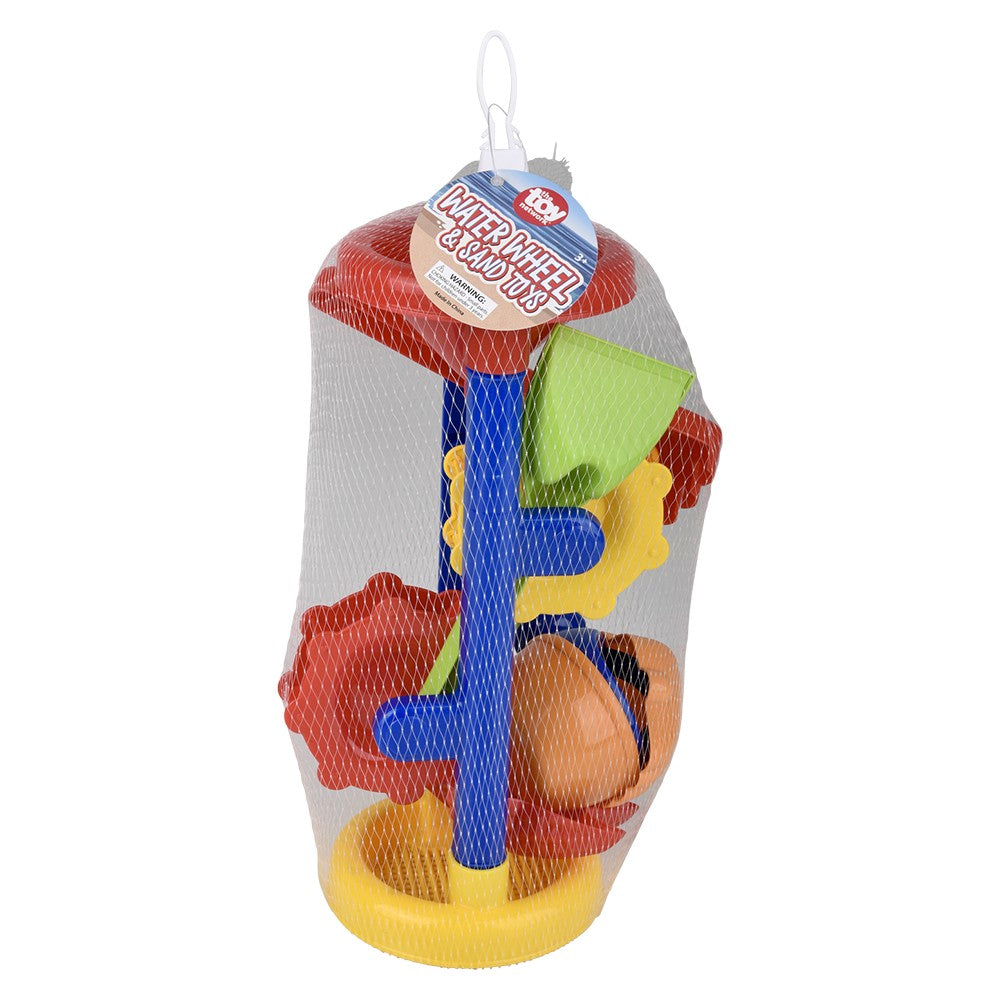 Beach Toy Water Wheel and 5pc Sand Toys