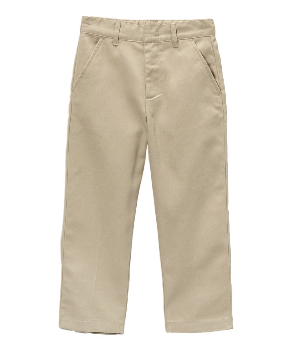 Boy's Navy Uniform Twill Pants - Navy, Flat Front, Adjustable Waist, 5-16 (1 Pair)