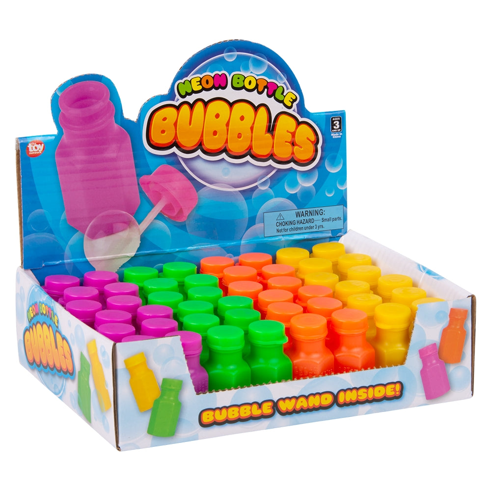 Mini Neon Bubble Bottle (48 Pc Display Box)
