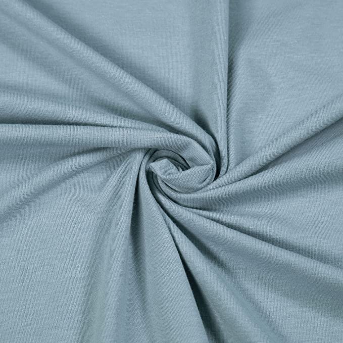 Cotton Spandex Jersey Knit Fabric Baby Blue