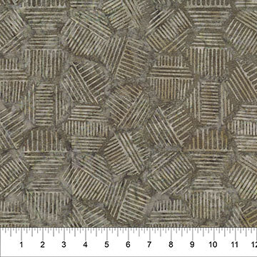 Cotton Print Banyan Earth Hexies Neutral 44/45 Fabric