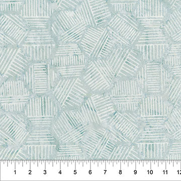 Cotton Print Banyan Fog Hexies Neutral Fabric 44/45"