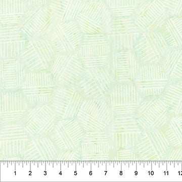Cotton Print Banyan Pastel Green Hexies Fabric 44/45"