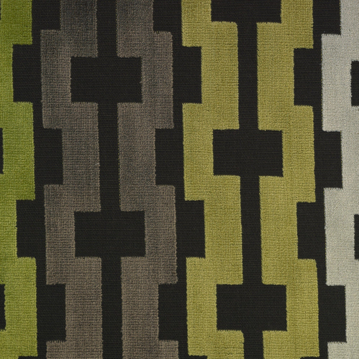 Cut Velvet Upholstery Fabric Bardot Geometric Pattern