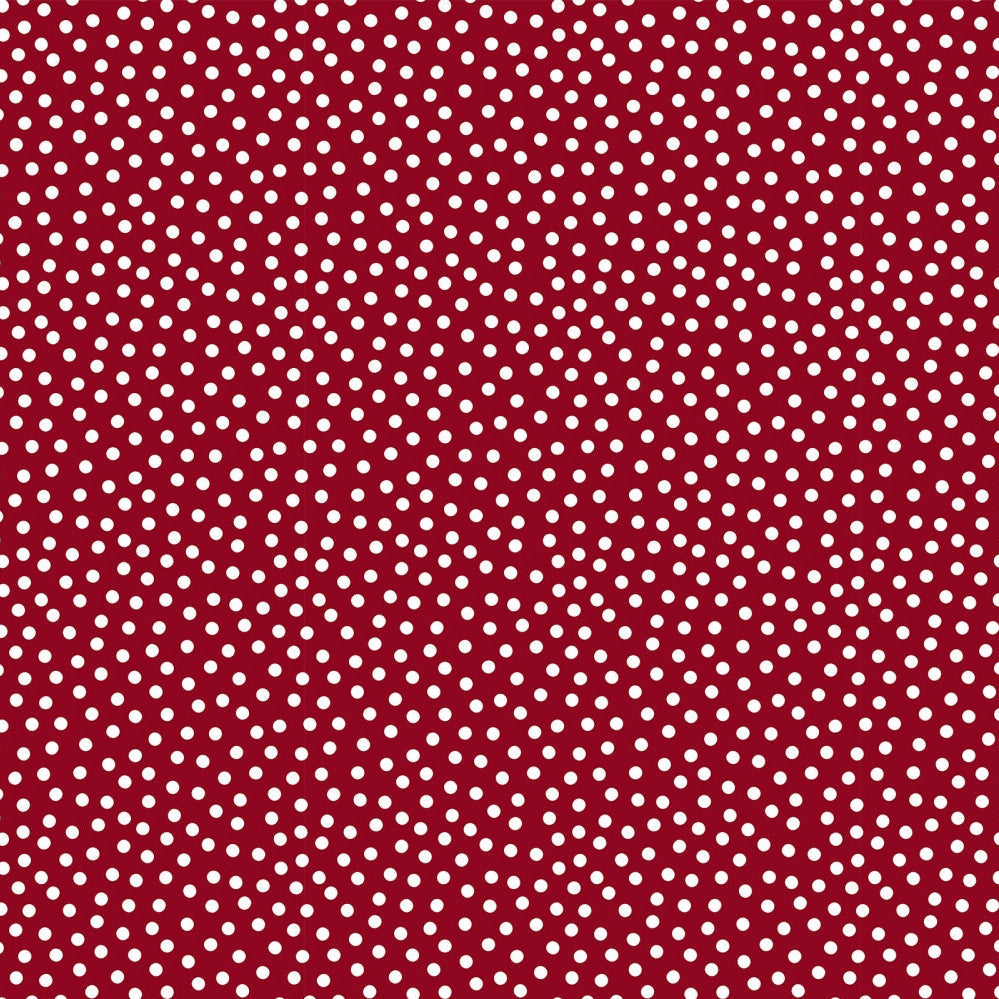 Quilting Cuddle Fabric Cardinal Lots a Dots