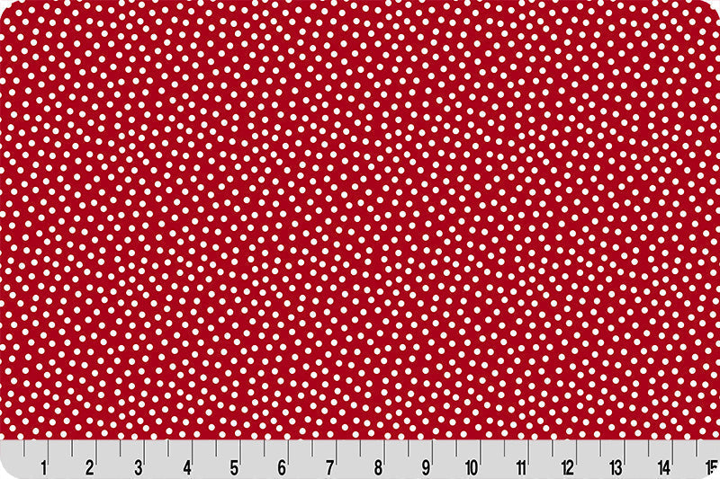 Quilting Cuddle Fabric Cardinal Lots a Dots