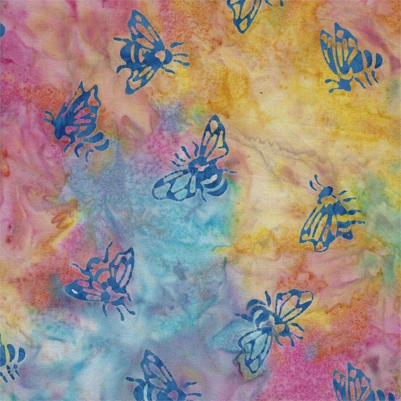 Batik Cotton Color Me Happy Bumble Bees Blender